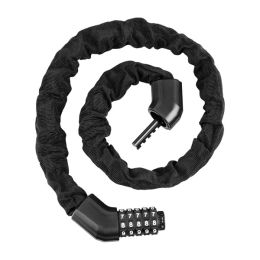 Bike Chain Lock; Bike Locks Heavy Duty Anti Theft with 5 Digit Combination Code; 3.2 feet Long Resettable Bike Locks for Bicycles/Motorcycles/Scooters