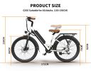 AOSTIRMOTOR 26&quot; Tire 350W Electric Bike 36V 10AH Removable Lithium Battery City Ebike for Adults Girls G350 New Model