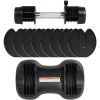 1PC Adjustable Dumbbell 25 lbs with Fast Automatic Adjustable and Weight Plate for Body Workout Home Gym; black RT