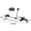 YSSOA Fitness Rowing Machine Rower Ergometer; with 12 Levels of Adjustable Resistance; Digital Monitor and 260 lbs of Maximum Load; Black