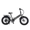 E20178 ELECONY Folding Electric Bicycle for Adult 20\'\' Fat Tire with 350W 36V/12.5AH Battery 7 speeds ebike Urban Commute Moped Ebike for Snow; Beac