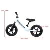 12" Children Balance Bike Kids No-Pedal Learn To Ride Pre Bike Adjustable Seat for 2 3 4 5 6 Years Old Boys Girls Lightweight Toddler Balance Bikes wi