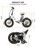 AOSTIRMOTOR G20 Folding Electric Bike Ebike Bicycle 500W Motor 20&quot; Fat Tire With 36V/13Ah Li-Battery New Model