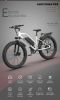 26&quot; 750W Electric Bike Fat Tire P7 48V 13AH Removable Lithium Battery for Adults Girls with Detachable Rear Rack Fender(White)