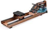 Water Rowing Machine Indoor Wooden Exercise Equipment Home Gym with LCD Monitor