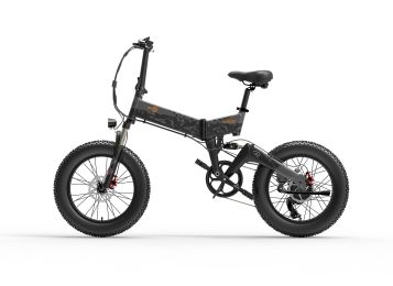 US warehouse Bezior XF200 20 inch Electric Mountain Bike 1000W 48V 15Ah folding fat tire off road electric dirt bike (Color: BLACK)