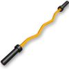 Solid Steel 47 ""Coil Rod Barbell Standard Weight Bar Knurled Non-Slip 300 lb Capacity Weight Bar Yellow