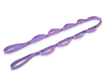 12-Loop Strap for Stretching for Yoga, Pilates, Physical Therapy, Dance, and Gymnastics (Color: Purple)