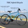 21 Speed Hybrid bike Disc Brake 700C Road Bike For men women\'s City Bicycle