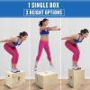 3-in-1 Wooden Jump Box for Crossfit Workout 12*14*16in Height Log color